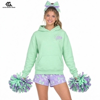 Sweat à capuche d'échauffement pour filles, personnalisé OEM avec strass, pour l'entraînement en studio de danse et le cheerleading