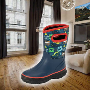 Bottes d'hiver imperméables en néoprène et caoutchouc résistantes pour enfants unisexe, bottines de pluie thermiques pour l'été, directement de l'usine - Product Image 3