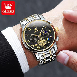 Reloj OLEVS 2859 con Logo Personalizado, de Lujo, Resistente al Agua, de Negocios, de Acero Inoxidable y Alta Calidad, Reloj de Cuarzo para Hombre - Product Image 4