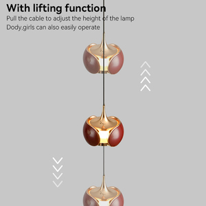 Thiết kế mới trong nhà trang trí Chiều cao có thể điều chỉnh nhôm thả ánh sáng nhà văn phòng ăn phòng ngủ LED ánh sáng mặt dây chuyền - Product Image 4