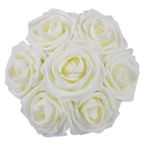 25 cái/Hộp Ngà Blush Hoa Oải Hương Nhân Tạo Hoa Hồng W/Stem Bất Cảm Ứng Bọt Trung Tâm Đám Cưới Giáng Sinh Hoa Trang Trí Hoa - Product Image 2