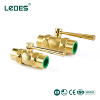 Robinet à bille en laiton PPR certifié NSF ISO 20 mm pour l'alimentation en eau chaude et froide