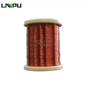 Fio de cobre esmaltado com esmalte, fio de ímã de 22 awg esmaltado, fio de cobre isolado sólido 30kg/50 kgmadeira carretel 0.016mm-7mm
