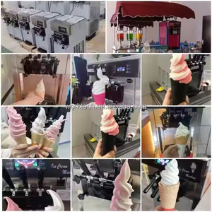 Trung Quốc Nhà Máy Giá thương mại Ice Cream Maker Máy 3 hương vị mềm Ice Cream với sữa chua sữa sô cô la để bán - Product Image 6