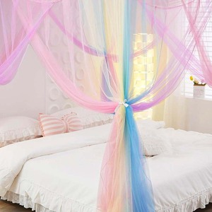 Carbitero kelambu persegi panjang 4 pintu, kelambu persegi, kanopi tempat tidur jaring nyamuk untuk anak perempuan - Product Image 4