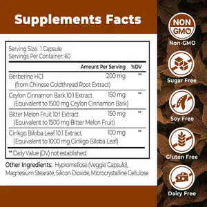 Capsules de cannelle de Ceylan naturelles Capsules d'extrait de cannelle en gros pour la santé du cerveau et des articulations - Product Image 5