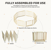 Barrière de sécurité pliable en bois pour bébé, portable et robuste avec boucle de verrouillage, couleur et taille personnalisables pour les enfants de 2 à 4 ans