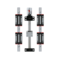 HLTNC 2 pièces HGR20 400/860/1200MM Kit de guides linéaires carrés + 3 vis à billes SFU1605-350/800/1120mm Vis à billes BKBF12+DSG16H