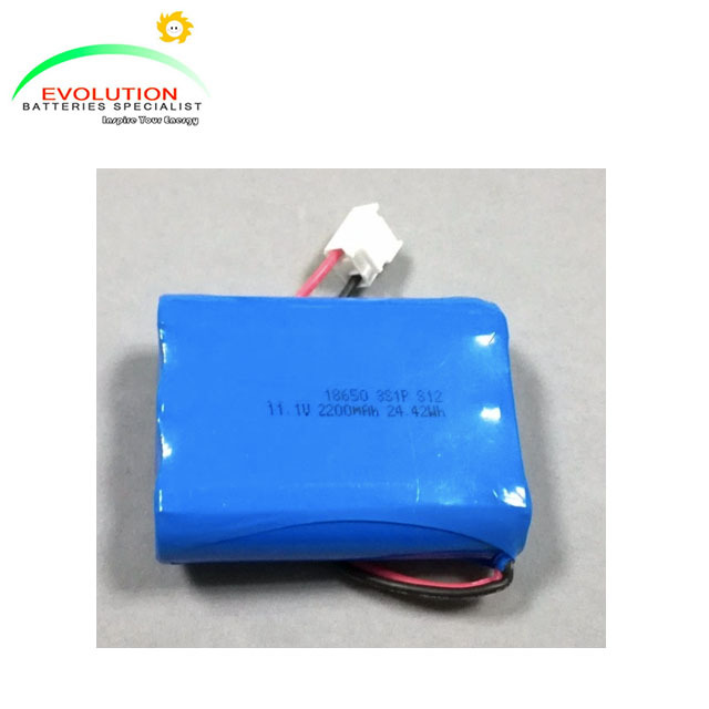 Li-ion Battery Pack 18650 3S1P S12 11.1V 2200MAH for LED Stage Lighting