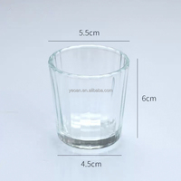 Bocaux à bougies en verre coloré côtelé, petits porte-bougies chauffe-plat, contenants en verre vides pour décoration de mariage, de maison, de table et aromathérapie