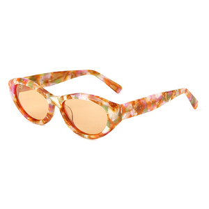 Lunettes de soleil œil de chat tendance, ovales, vente en gros, personnalisables avec logo, vintage, en acétate pour hommes, modèle 2026 - Product Image 3
