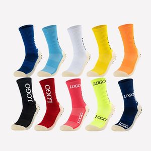 Custom logo Oem Basketball Sports Men Athletic <b>Grip</b> Towel Running Football Soccer Anti Non slip Crew <b>Socks</b> Stripes Calcetines - Product Image 1