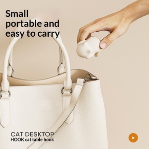 <b>Cat</b> <b>Backpack</b> Hook, Office Desk Edge, No Marking, No Punching, Student Desk Side Multifunctional Bag Hanger - Product Image 2