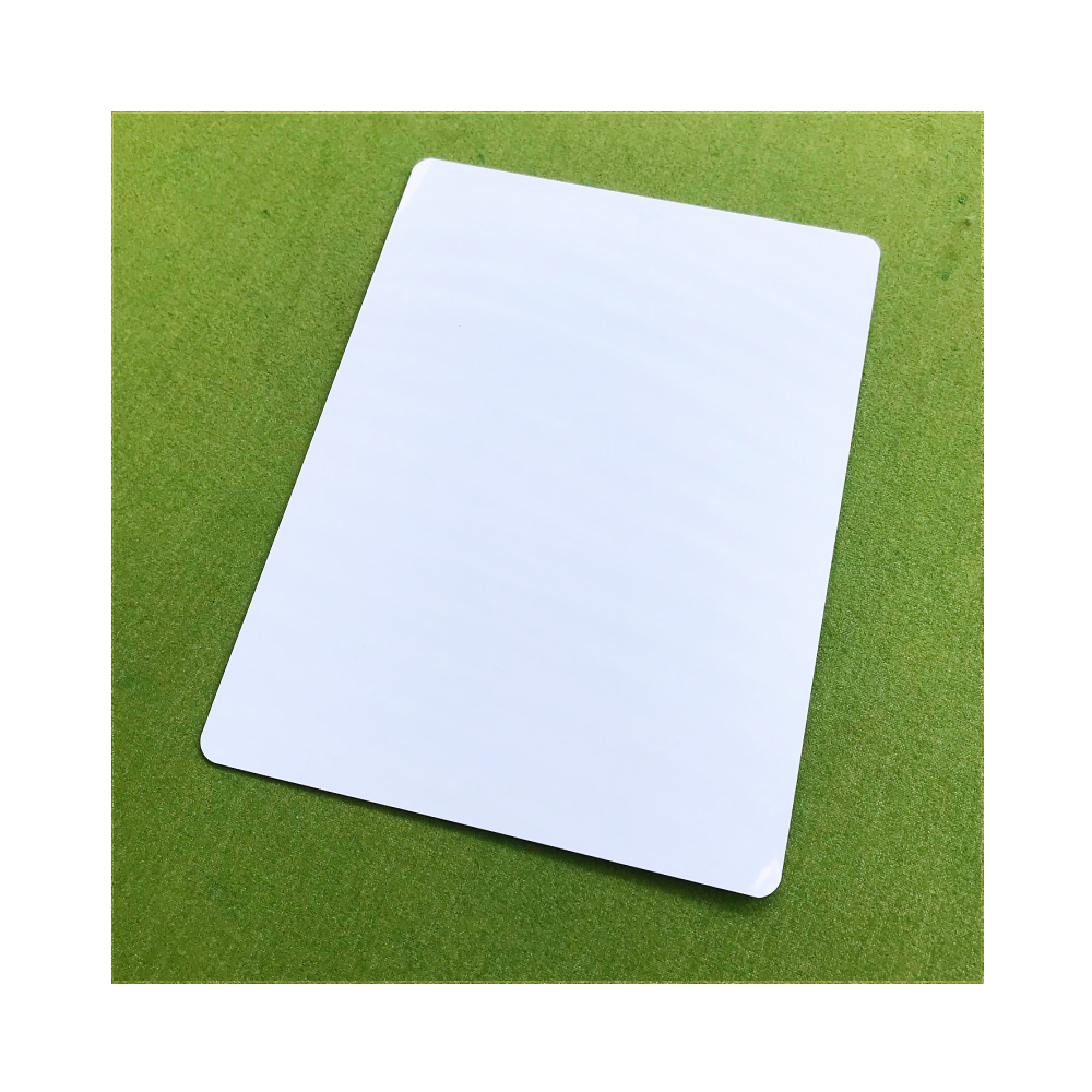 Bianco lucido 8"x12"x0,65 mm con angoli arrotondati