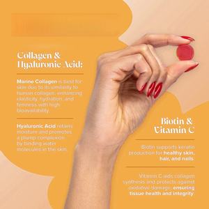 Suplemento de Colágeno Vegano en Gomitas de Marca Privada OEM/ODM para la Salud de la Piel, Cabello y Uñas, Gomitas de Colágeno para la Belleza - Product Image 4