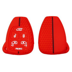 Housse de clé de voiture en gel de silicone haut de gamme pour Chrysler avec motif nid d'abeille imprimé pour <span class=keywords><strong>Dodge</strong></span> Grand <span class=keywords><strong>Caravan</strong></span> et Journey - Product Image 1