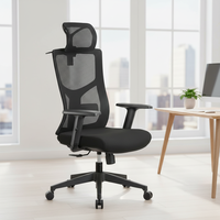 Fauteuil de bureau ergonomique moderne en maille, dossier haut, pour direction, avec cadre en plastique réglable, vérin à gaz chromé, personnalisable, vente en gros