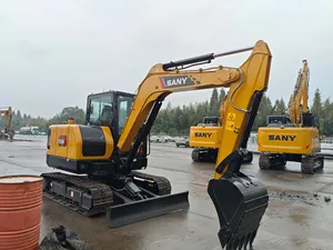 Excavadora hidráulica de cadenas SY55U directa de fábrica para construcción de carreteras, trabajos agrícolas y desarrollo de sitios - Product Image 2