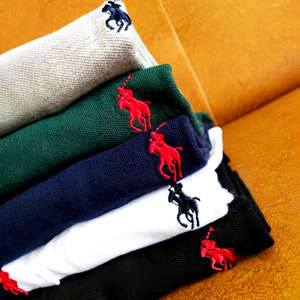 Chemise d'été décontractée et sportive en coton respirant pour homme, à manches courtes, col rabattu, grande taille, coupe ample, broderie sur le revers - Product Image 1