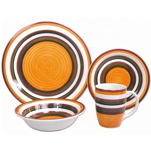 ชุดอาหารเย็นเซรามิกจาคอบส์สีน้ำเงิน  จานชามเซรามิกไทย 16 ชิ้น - Product Image 4