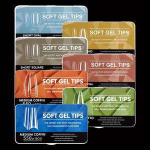 550 Uds puntas <span class=keywords><strong>de</strong></span> uñas <span class=keywords><strong>de</strong></span> <span class=keywords><strong>Gel</strong></span> suave <span class=keywords><strong>de</strong></span> longitud media transparente uñas postizas <span class=keywords><strong>de</strong></span> Ballet ovaladas <span class=keywords><strong>de</strong></span> almendra transparente - Product Image 2