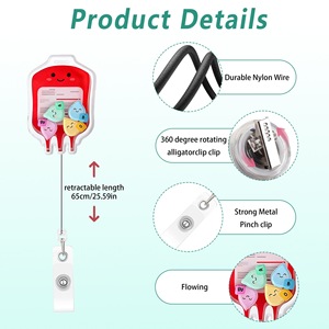 Créez votre propre design : <span class=keywords><strong>Porte</strong></span>-<span class=keywords><strong>badge</strong></span> rétractable en acrylique avec clip rotatif pour moniteur cardiaque, idéal pour infirmières et médecins - Product Image 3