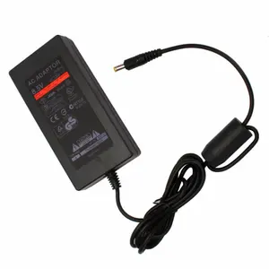 Black US/UK/EU Plug AC Adapter Power charger for Sony PS2 Slim Console