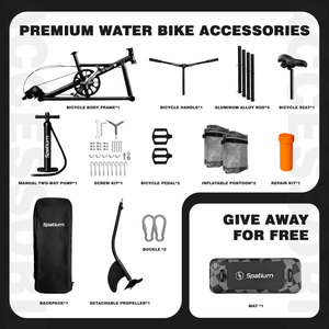 Vélo aquatique gonflable Spatium Source Factory, vélo aquatique pliable, vélo aquatique léger pour le plaisir familial aquatique, <span class=keywords><strong>loisirs</strong></span> en mer - Product Image 4