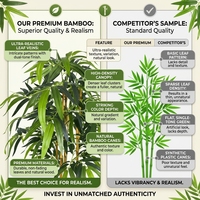 Vente en gros d'usine, plante artificielle en bambou de 150 cm, bonsaï vert artificiel, plante artificielle pour la décoration de la maison et du jardin