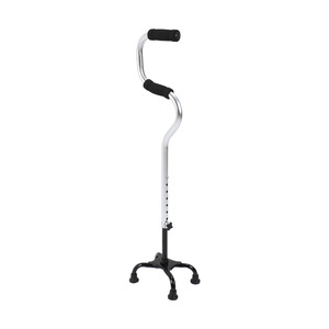 ไม้เท้าสี่ขา อลูมิเนียมอัลลอยด์ ปรับความสูงได้ สำหรับผู้สูงอายุ - Product Image 1