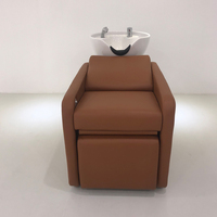 Fauteuil de massage électrique moderne en cuir synthétique avec bac en céramique pour salon de coiffure, atelier, supermarché, garantie 5 ans