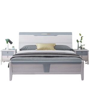 <b>White</b> Solid Wood <b>Bed</b> 1.8M Double <b>Storage</b> High Box Modern Minimalist Oak Bedroom Furniture - Product Image 3