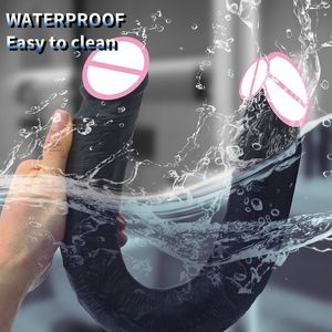 XLN Factory Skin <strong>Large</strong> Female Flexible PVC Soft Double-Headed <strong>Dildo</strong> 100% Waterproof 285g for Adults Lesbian <strong>Use</strong> - Product Image 5