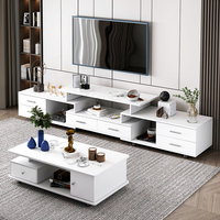Supports tv à longueur réglable de style nordique, 1 pièce, tenue de luxe moderne, armoire de table basse, combinaison de meubles de salon