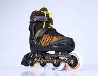 Taille de vente chaude réglable en stock 8 roues illuminatrices à la mode enfants adultes chaussure de patin à roulettes