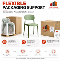 Chaise d'appoint moderne et minimaliste en plastique, dossier creux à trois lattes, légère, empilable, écologique, pour café, intérieur et extérieur