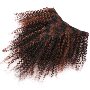 Bán Buôn Brazil Remy Afro Xoăn <span class=keywords><strong>Clip</strong></span> Mở Rộng 100% Tóc Con Người Kinky Xoăn Bohemian <span class=keywords><strong>Clip</strong></span> Ins Phần Mở Rộng Tóc Cho Đầy Đủ Đầu - Product Image 2