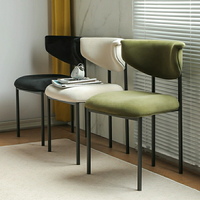 Chaise de salle à manger en bois massif moderne nordique chaises de restaurant rembourrées en tissu stable pour la maison hôtel école villa utilisation