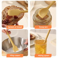Mini spatule double face en silicone de qualité alimentaire, racloir pour bocaux et bouteilles, racloir pour produits cosmétiques, cuillère résistante à la chaleur pour la pâtisserie et les soins de beauté