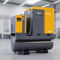 Compresseur d'air industriel rotatif à vis 15kW 22kW avec réservoir d'air intégré 300L/500L et sécheur d'air réfrigéré intégré