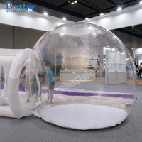 Dôme gonflable transparent en PVC pour enfants avec tunnel, pour jeux en extérieur et en intérieur, équipement pour événements