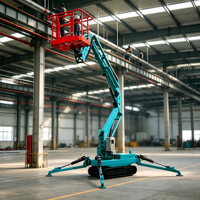 Nacelle araignée autopropulsée sur chenilles 14,2 m certifiée CE à prix compétitif avec stabilisateurs hydrauliques Longqing LQ-100