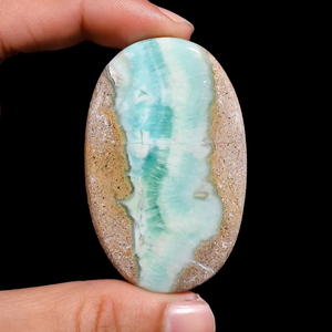 100% cabujón de amazonita azul-verde Natural, piedras preciosas sueltas semipreciosas de corte ovalado pulido para hacer joyas, collares curativos - Product Image 3