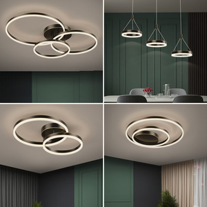 High Quality Fancy <b>Light</b> Black Flush Mounted Nordic Metal <b>Square</b> Dimmable Ceil Bedroom Indoor <b>Led</b> <b>Ceiling</b> Lamp - Product Image 3