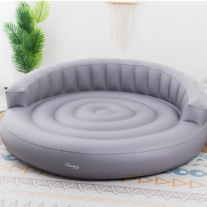 Sofá cama inflable doble, colchón de aire plegable suave para uso en interiores y exteriores - Product Image 3