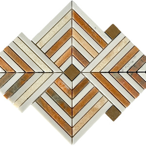 Carreaux de parquet en marbre 305x305mm, 7MM d'épaisseur, finition mate et polie, pour murs d'entrée, salles de bain, cuisines, salons, bars, revêtements muraux - Product Image 1