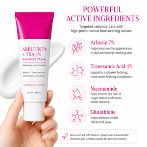 Crème Visage Hydratante Éclaircissante Anti-Taches à la Niacinamide, Glutathion, Arbutine 7% et <span class=keywords><strong>Acide</strong></span> Tranexamique 4% Marque Blanche - Product Image 3