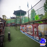 Parc de jeux en corde tressée personnalisé pour l'extérieur, parcours d'aventure multi-niveaux avec tour de suspension, certifié CE, pour 15 enfants