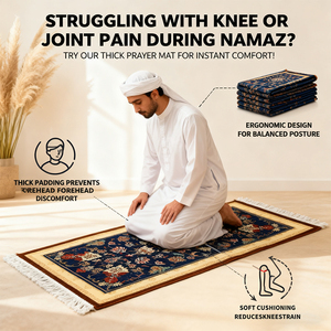 Tapis de prière musulman ergonomique, épais, orthopédique, personnalisé, pour <span class=keywords><strong>couple</strong></span>, avec soutien pour le genou, pour les enfants en voyage - Product Image 6