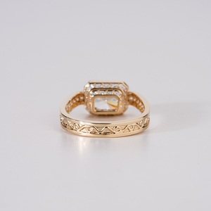 แหวนเพชรทองคำแท้ 14K เพชรเลี้ยงในห้องปฏิบัติการสำหรับผู้หญิง เครื่องประดับหรูหราพร้อมเพชรทรงบริลเลียนท์และดีไซน์ทันสมัยเหนือกาลเวลา - Product Image 3